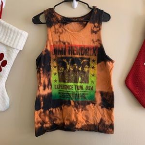 Bleach dyed Jimmy Hendricks tank top